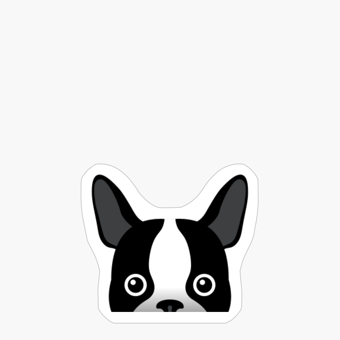 Peeking French Bulldog - Funny