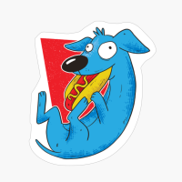 Dog Eat Hot Dog Funny Food Wiener Eating Contest Lovers