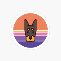 Sunset Walk With My Doberman Pinscher