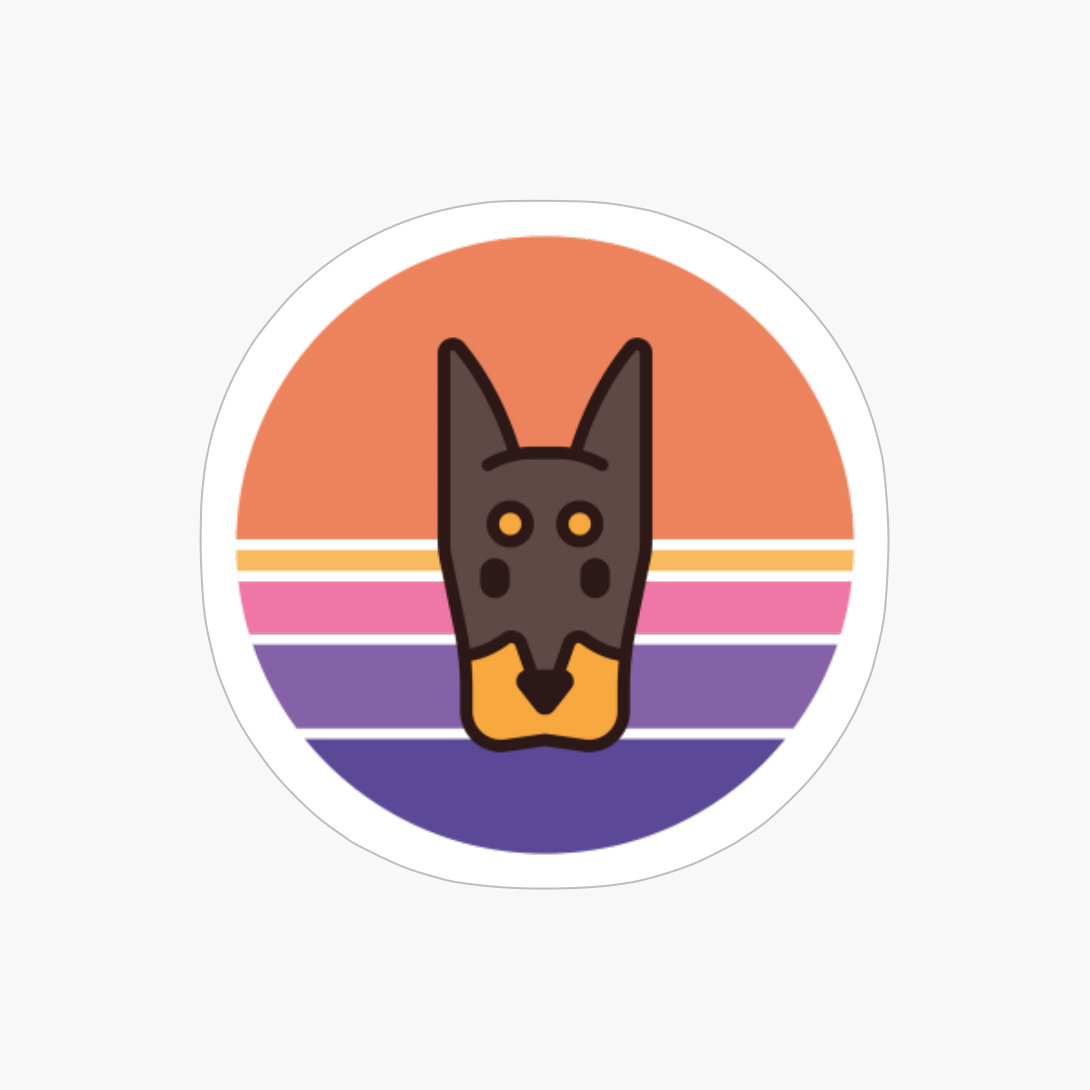 Sunset Walk With My Doberman Pinscher