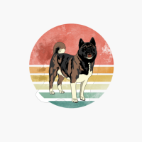 Vintage Akita Dog Gift