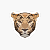 Cute Polygonal Leopard Face - Leopard Lover Gifts Men Women