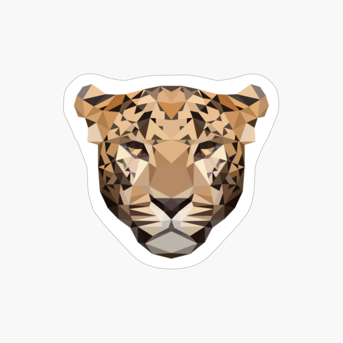 Cute Polygonal Leopard Face - Leopard Lover Gifts Men Women