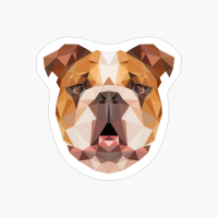 Cute Polygonal English Bulldog Dog Lover Gifts Men Women