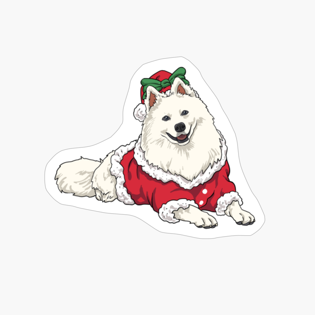 American Eskimo Christmas Dog Santa Xmas Gifts
