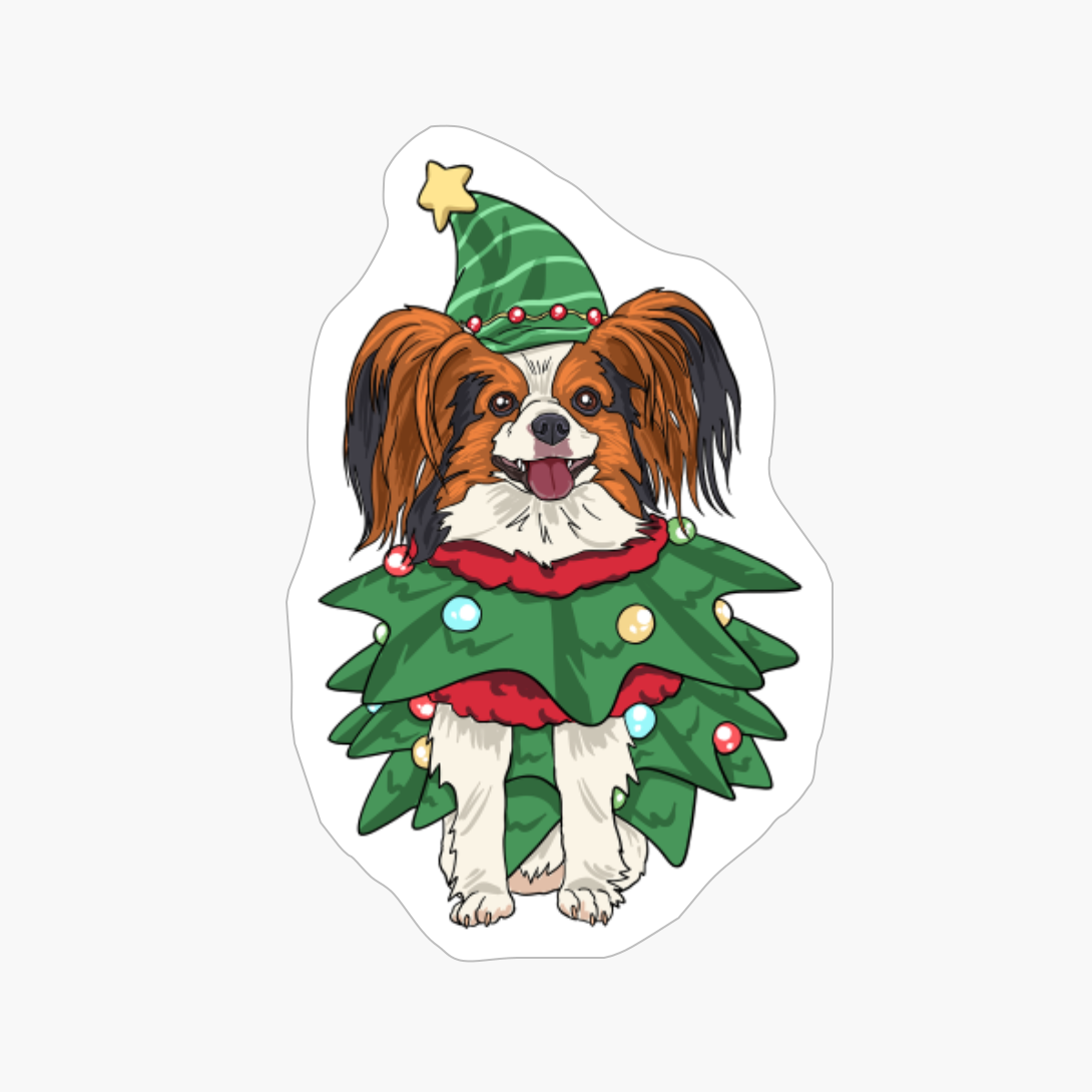 Papillon Christmas Dog Santa Xmas Gifts