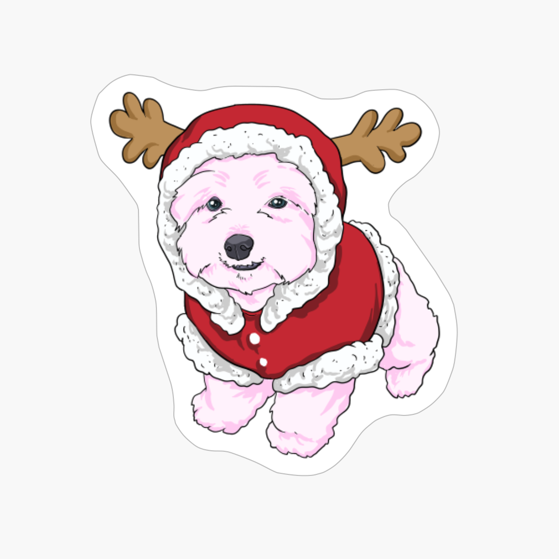 Maltese Christmas Dog Santa Xmas Gifts