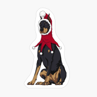 Doberman Christmas Dog Santa Xmas Gifts