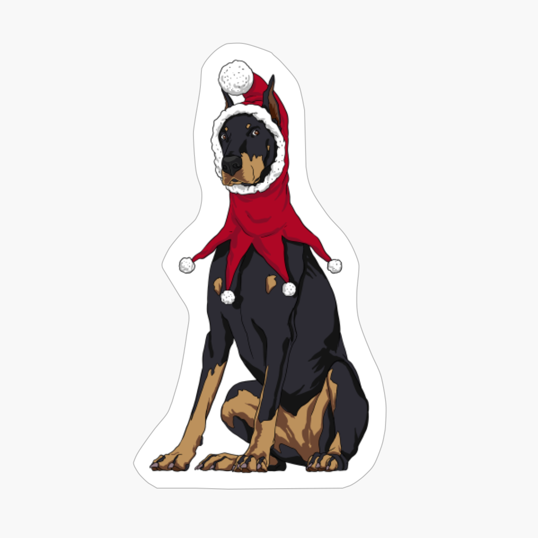 Doberman Christmas Dog Santa Xmas Gifts