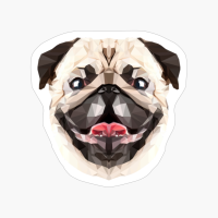 Cute Polygonal Pug Dog Lover Gifts Ideas Men Women
