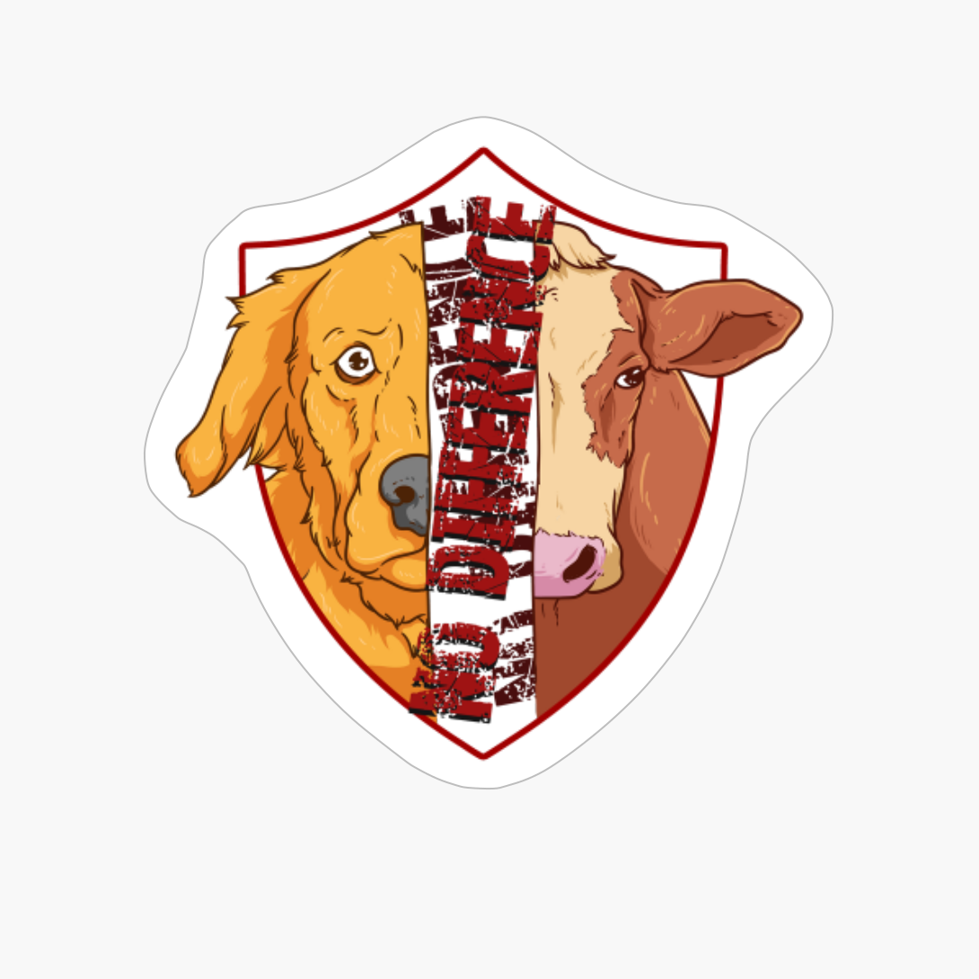 No Difference Dog And Cow Shirt Vegan Dog And Cow Lover