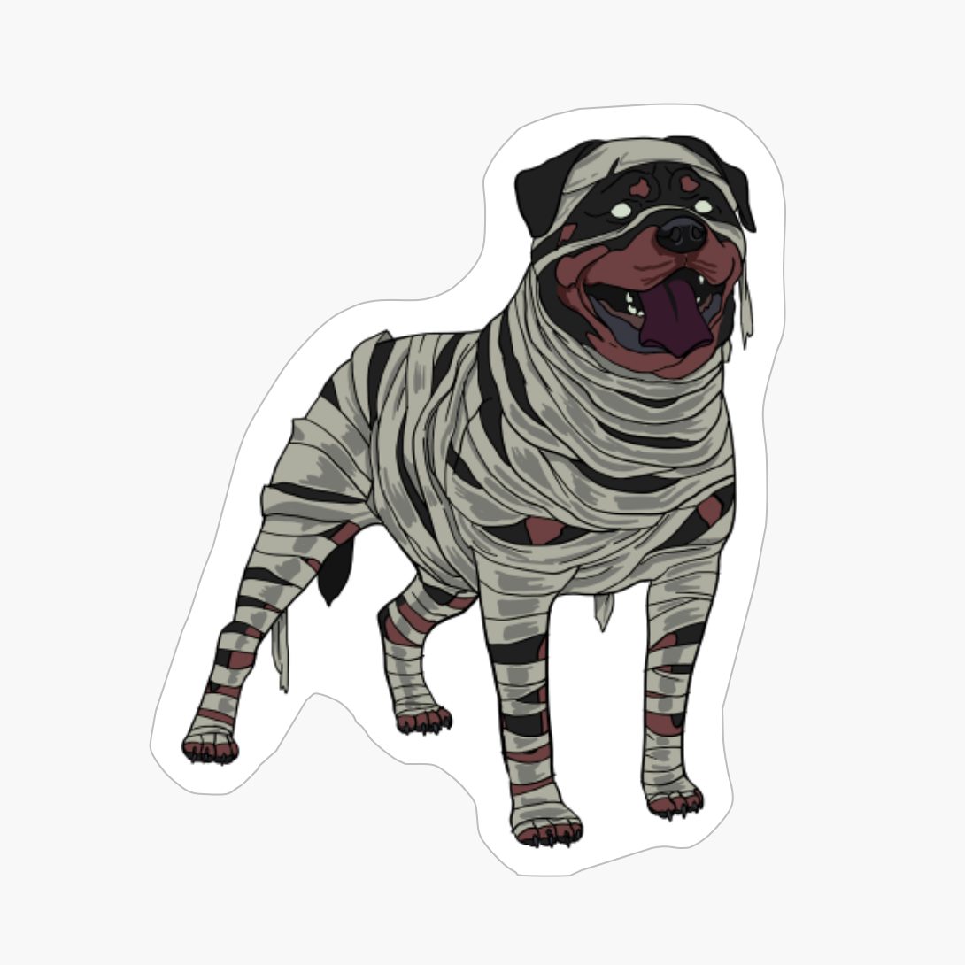 Rottweiler Dog Mummy Halloween Costume Dog Lovers