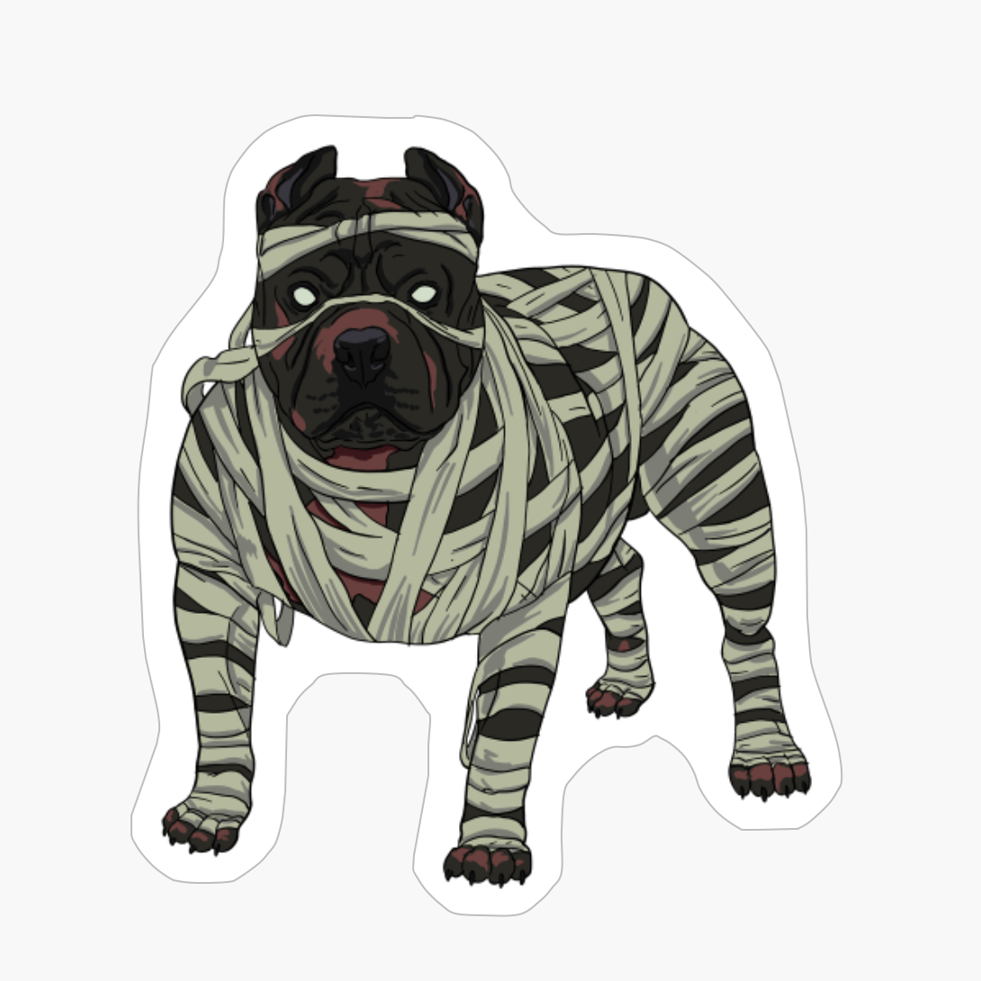 Pit Bull Dog Mummy Halloween Costume Dog Lovers