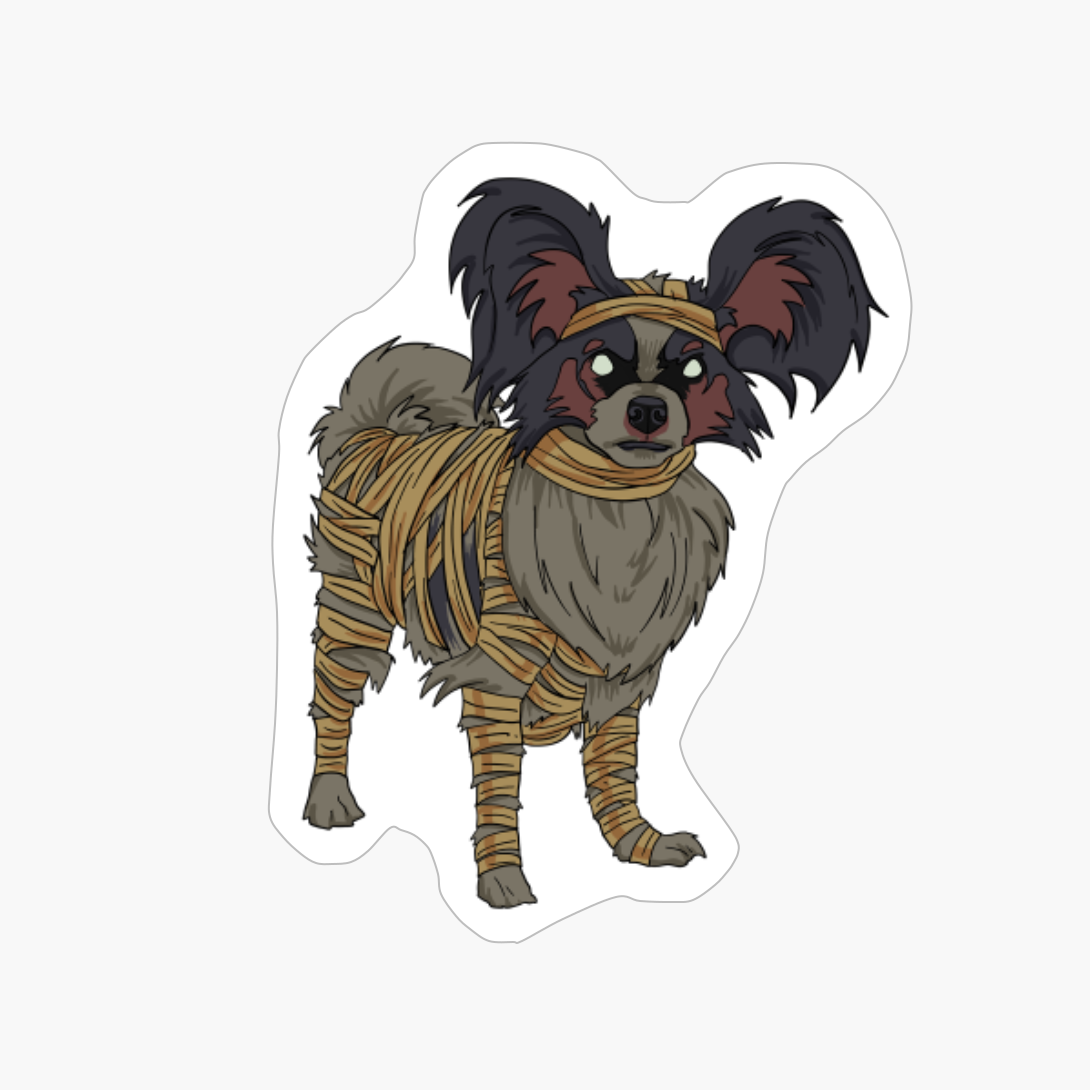 Papillon Dog Mummy Halloween Costume Dog Lovers