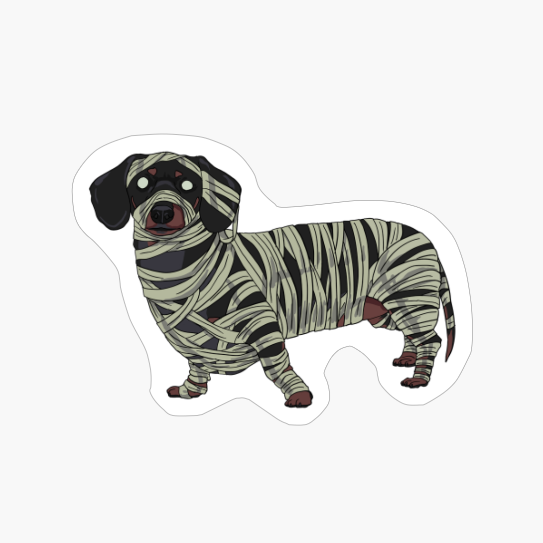 Dachshund Dog Mummy Halloween Costume Dog Lovers