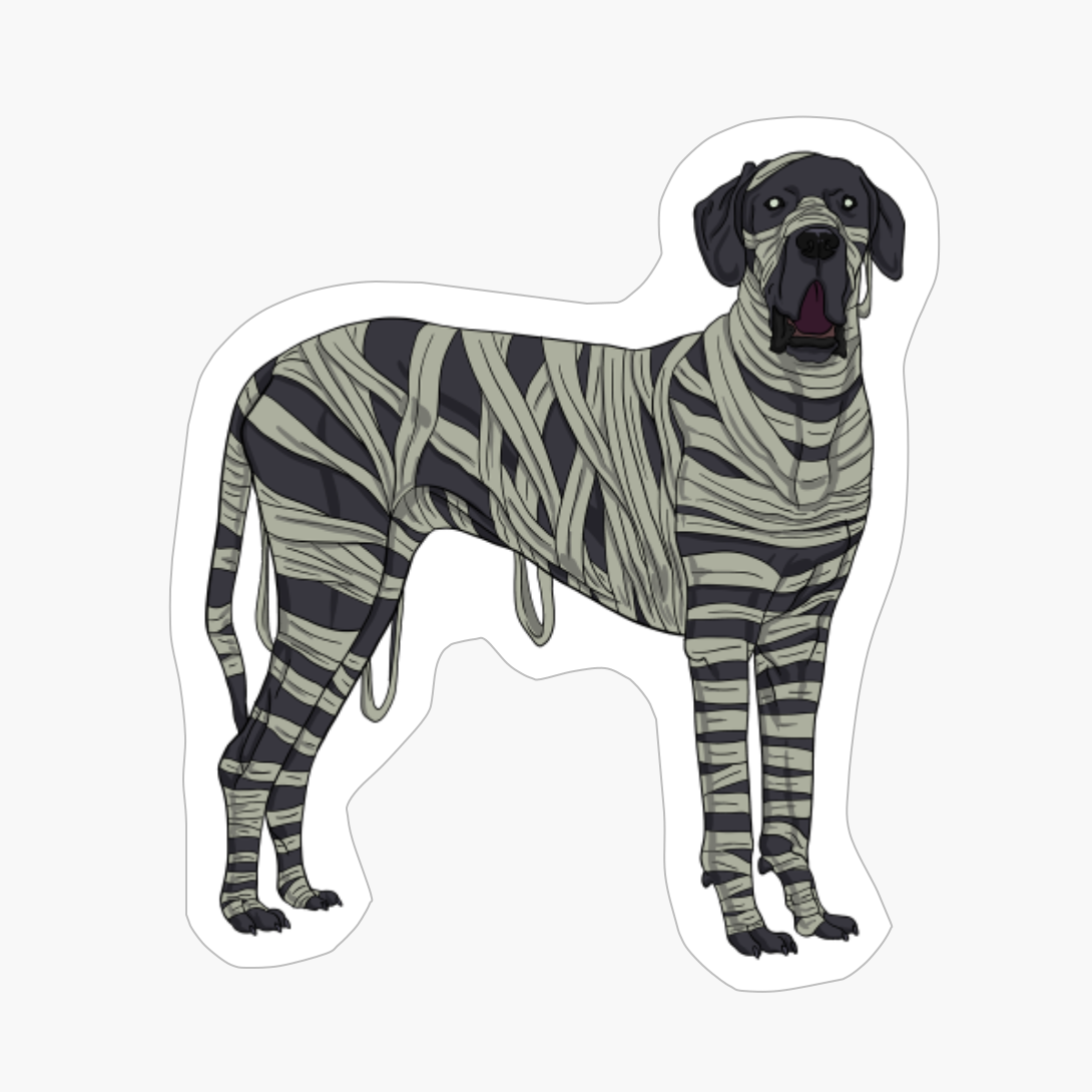 Great Dane Dog Mummy Halloween Costume Dog Lovers