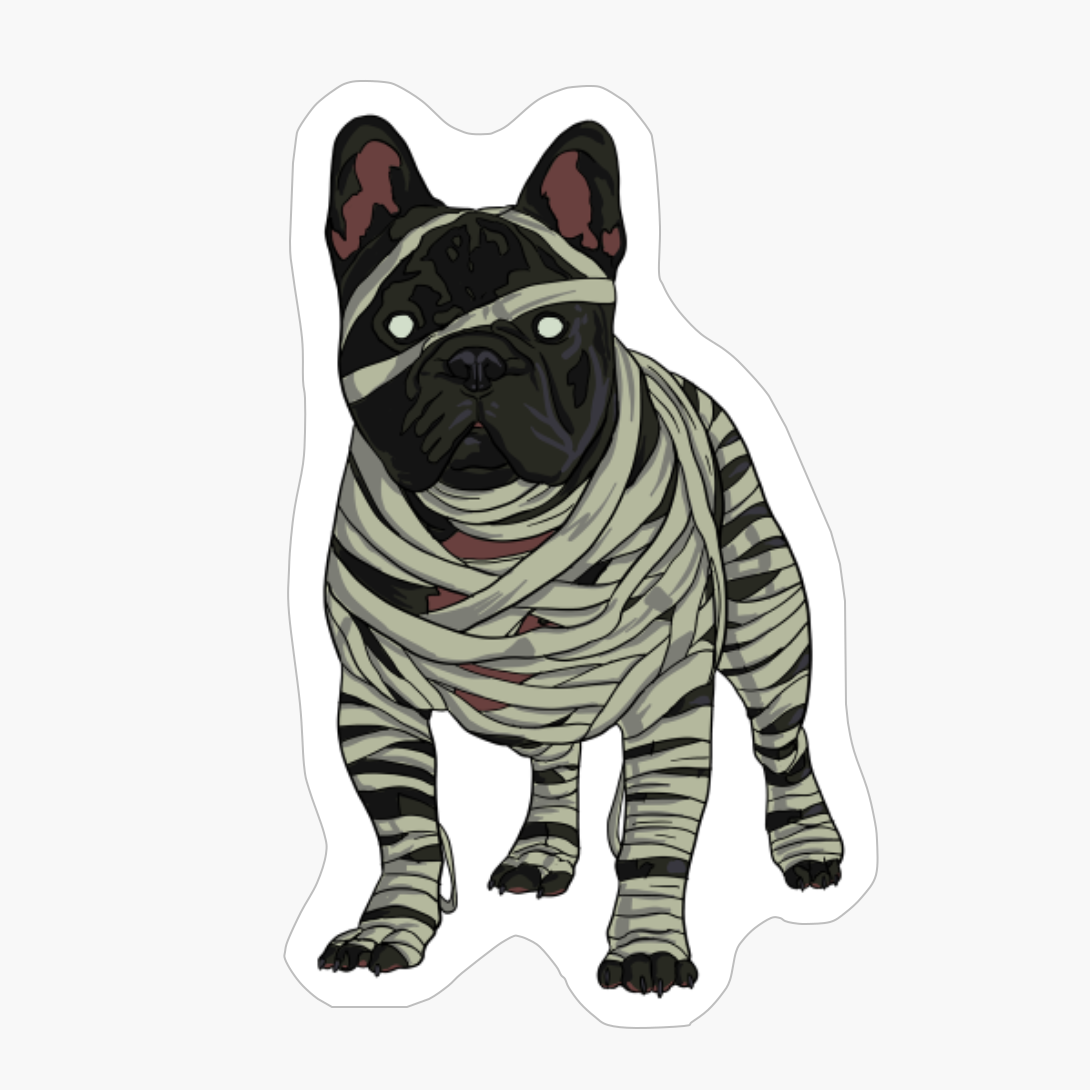 French Bulldog Dog Mummy Halloween Costume Dog Lovers