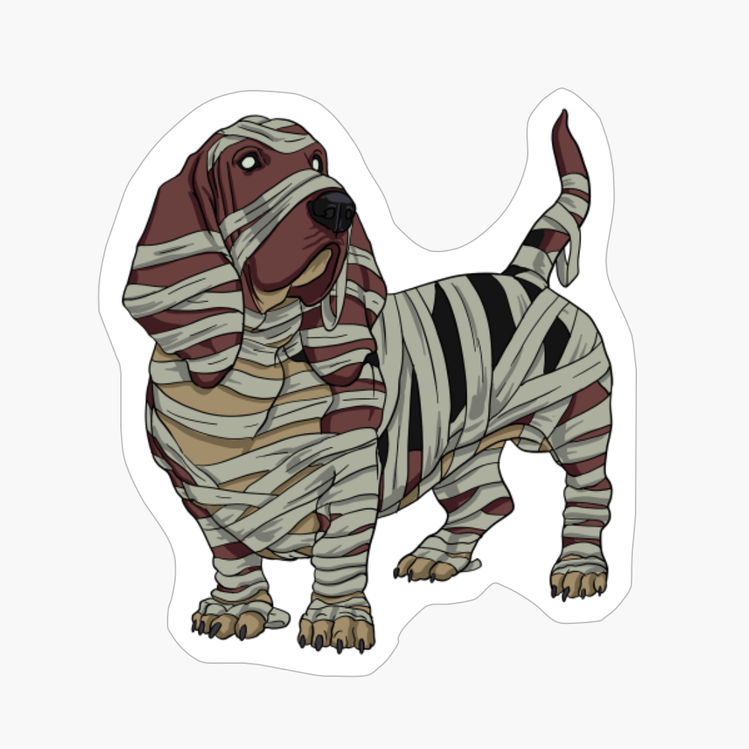 Basset Hound Dog Mummy Halloween Costume Dog Lovers