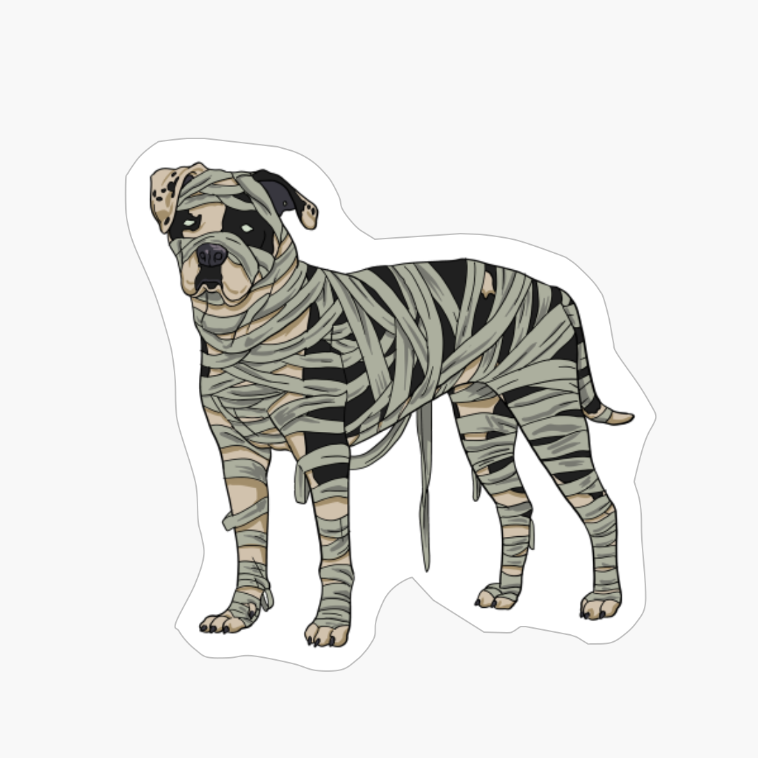 American Bulldog Dog Mummy Halloween Costume Dog Lovers