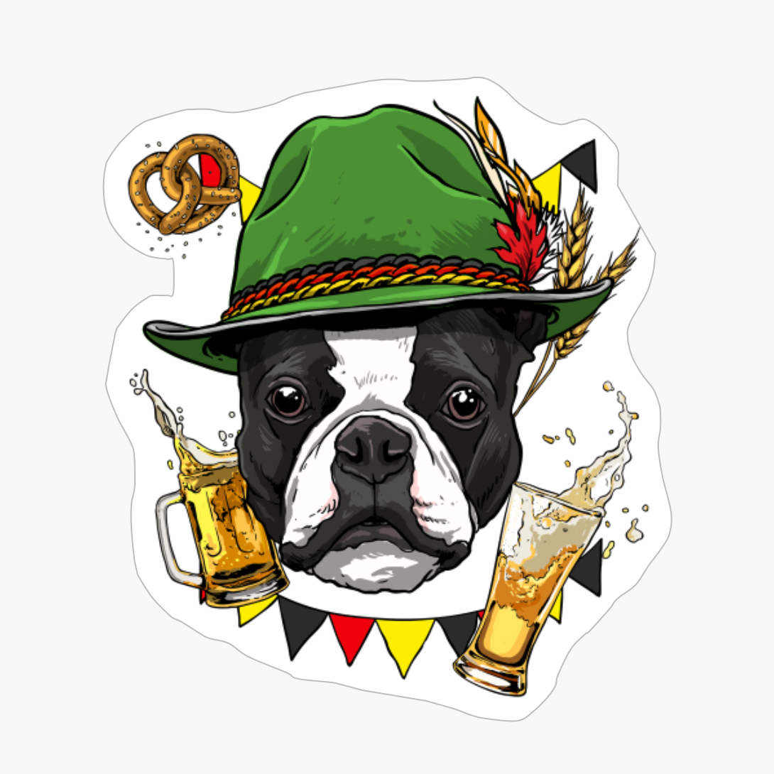 Boston Terrier Oktoberfest Dog Lederhosen German Beer Fest