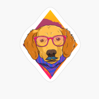 Hipster Golden Retriever Cute Golden Retriever Lover Gift