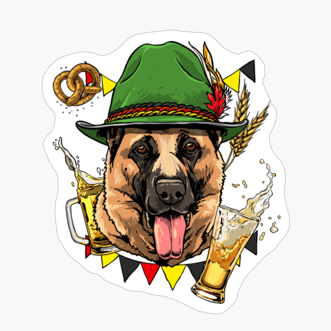 German Shepherd Oktoberfest Dog Lederhosen German Beer Fest