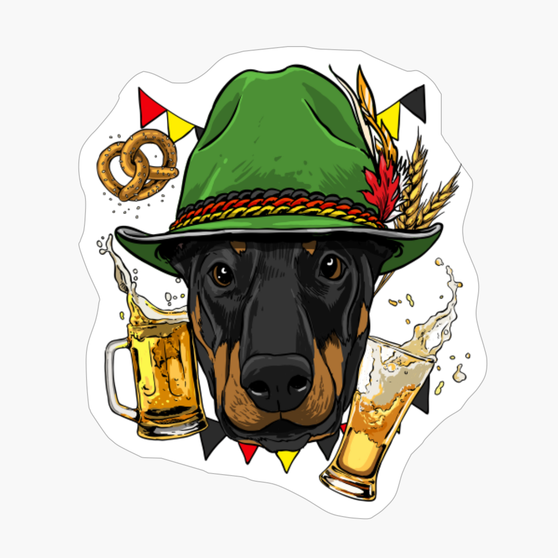 Dobermann Oktoberfest Dog Lederhosen Gift German Beer Fest