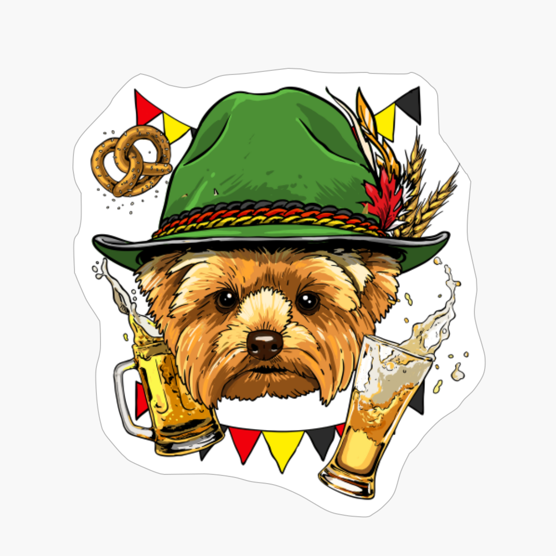 Yorkshire Terrier Oktoberfest Lederhosen German Beer Fest
