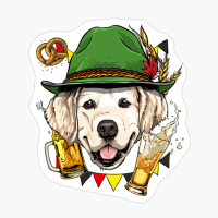 Golden Retriever Oktoberfest Dog Lederhosen German Beer Fest