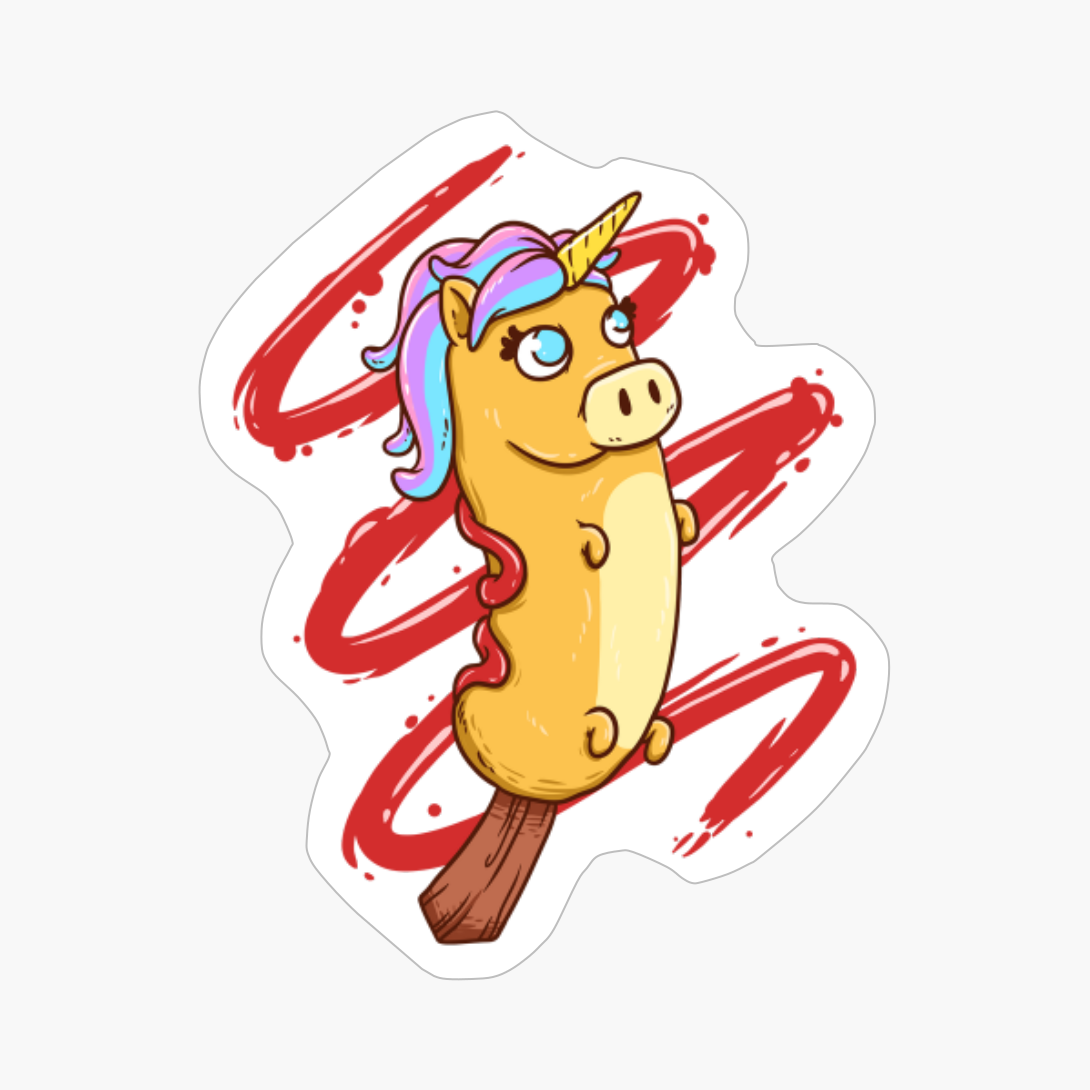 Funny Unicorndog Magical Unicorn And Corn Dog Uni-Corndog