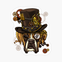 Steampunk Boxer Dog Shirt Steampunk Lovers Gift