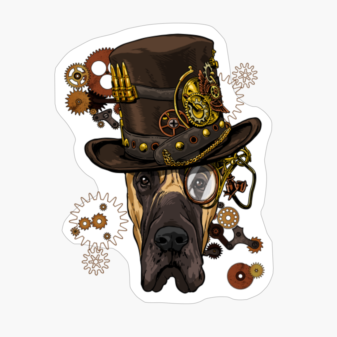 Steampunk Great Dane Dog Shirt Steampunk Lovers Gift