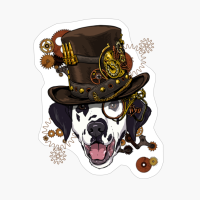 Steampunk Dalmatian Dog Shirt Steampunk Lovers Gift