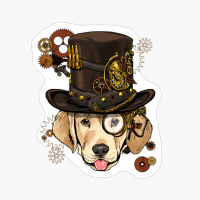 Steampunk Labrador Dog Shirt Steampunk Lovers Gift