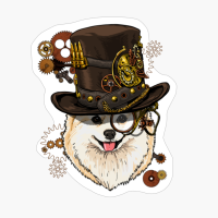 Steampunk Pomeranian Dog Shirt Steampunk Lovers Gift