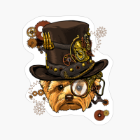 Steampunk Yorkshire Terrier Dog Shirt Steampunk Lovers Gift