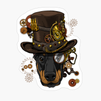Steampunk Doberman Dog Shirt Steampunk Lovers Gift