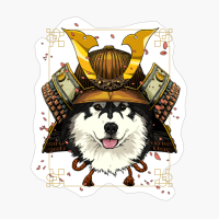 Samurai Alaskan Malamute Dog Warrior Samurai Lovers Gift