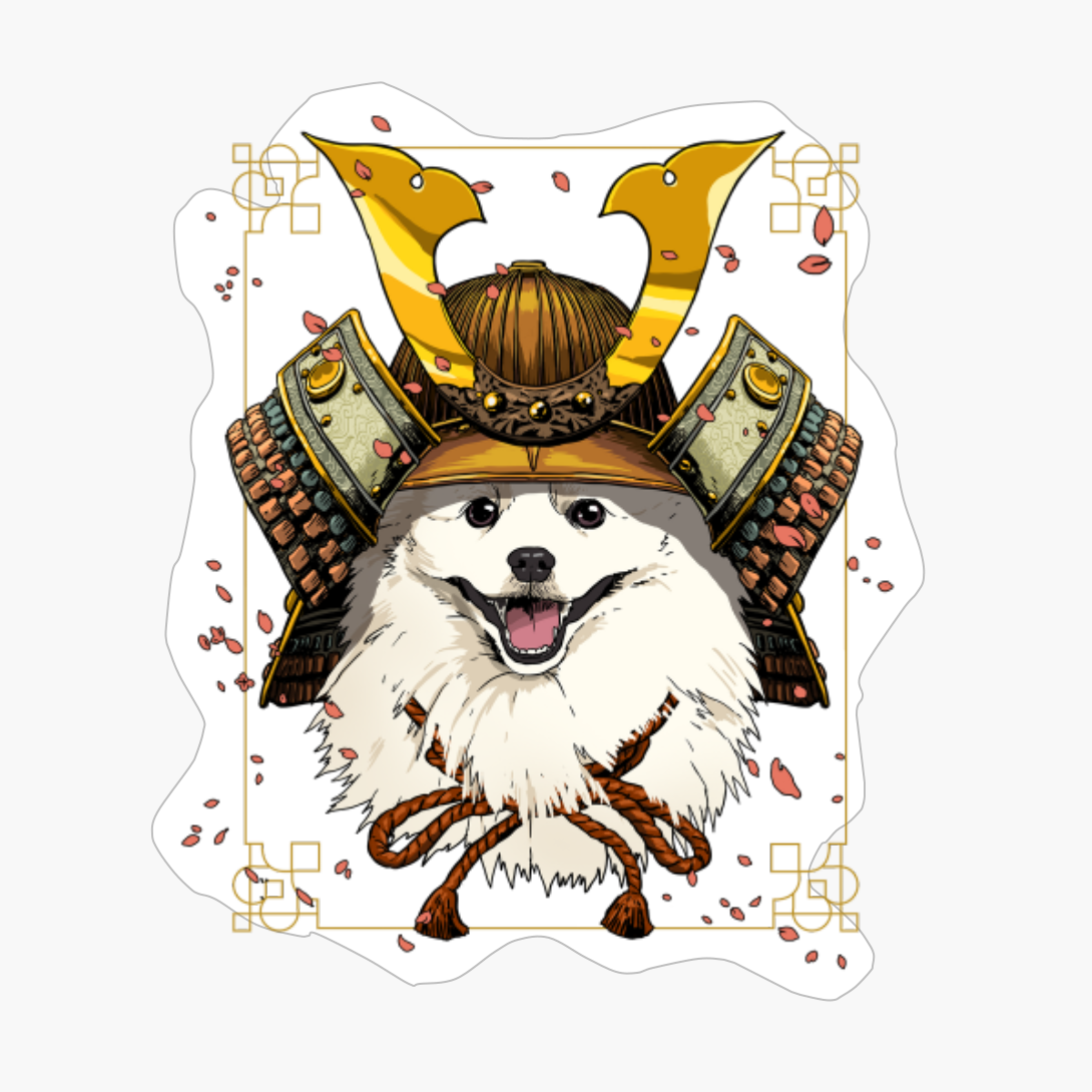 Samurai American Eskimo Dog Warrior Samurai Lovers Gift
