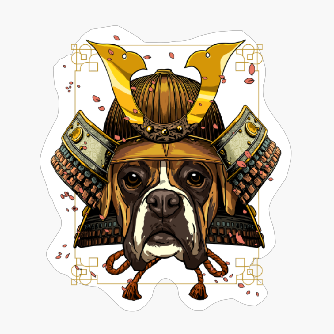 Samurai Boxer Dog Warrior Samurai Lovers Gift