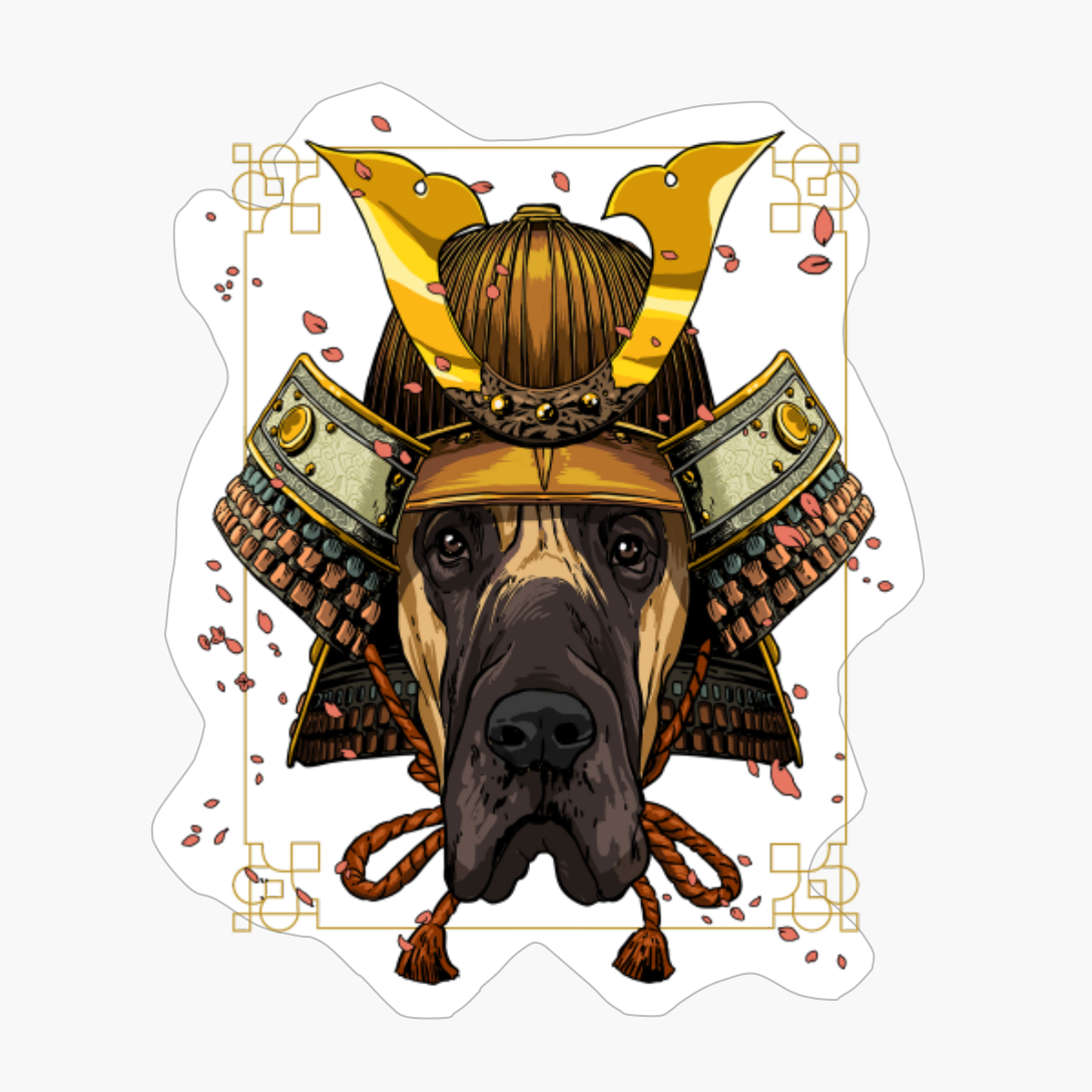 Samurai Great Dane Dog Warrior Samurai Lovers Gift