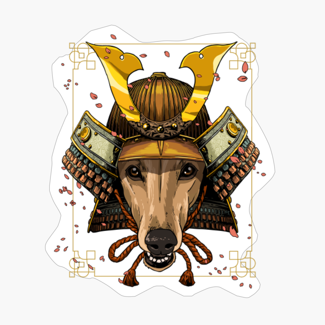 Samurai Greyhound Dog Warrior Samurai Lovers Gift