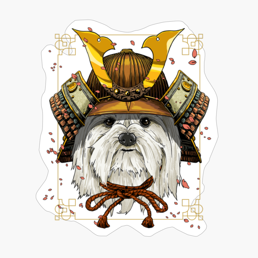 Samurai Maltese Dog Warrior Samurai Lovers Gift