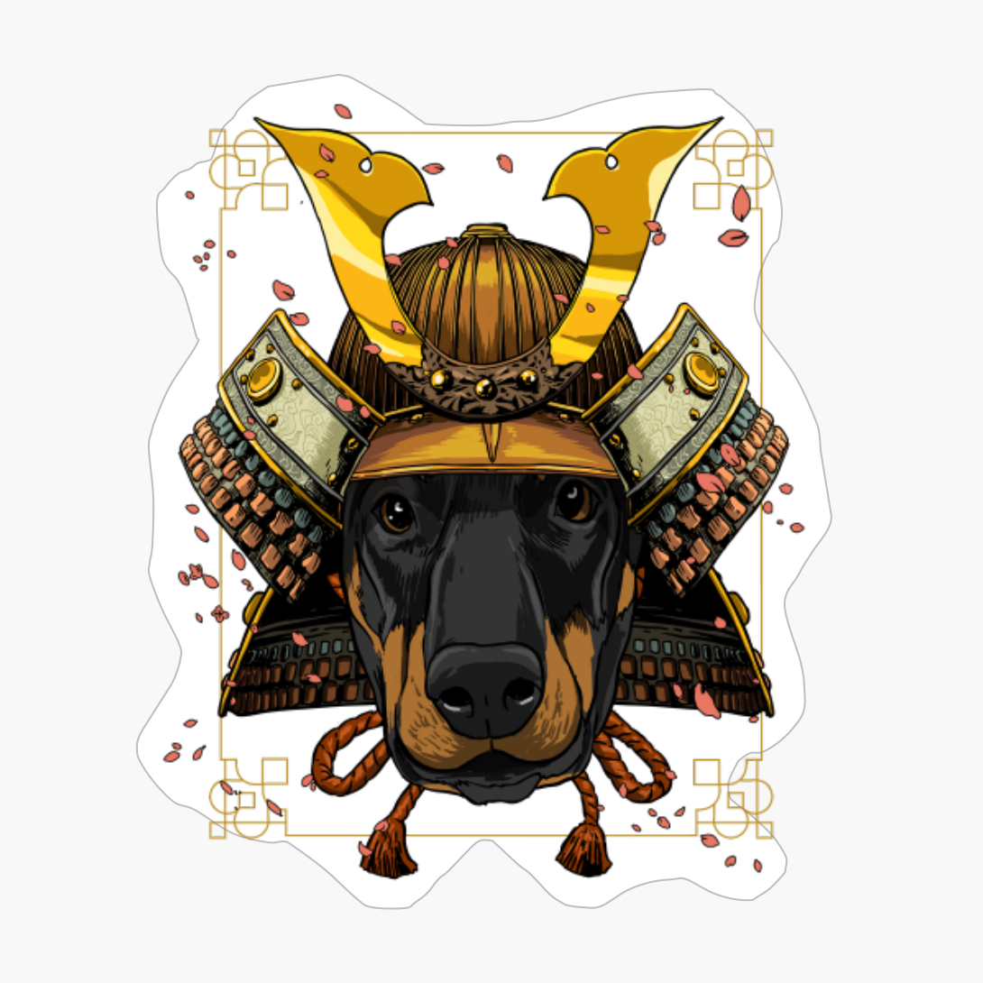 Samurai Doberman Dog Warrior Samurai Lovers Gift