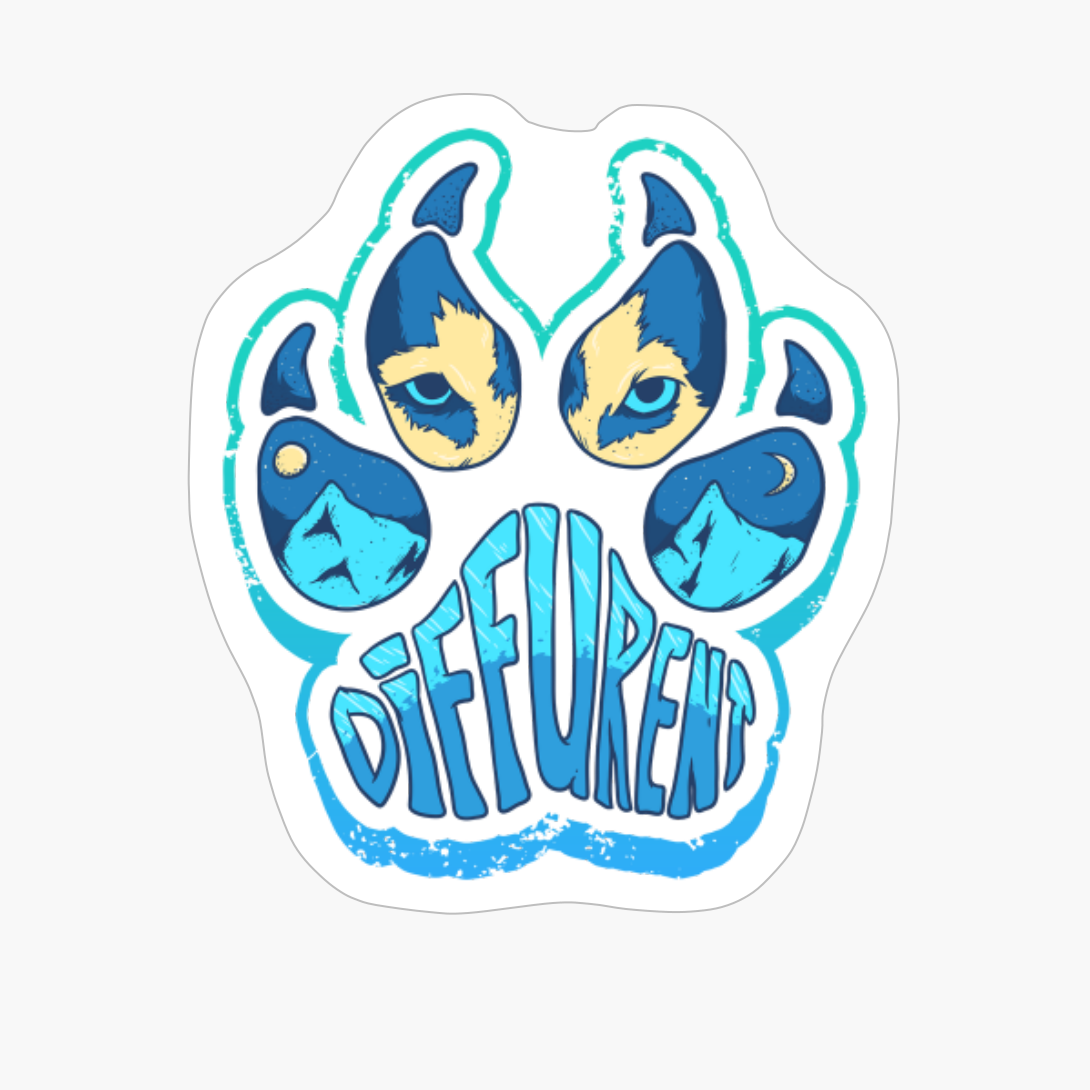 DifFurEnt Wolf Dog Paw Art Gift For Wolf Dog Lover