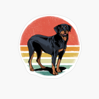 Rottweiler Dog Lover Retro Vintage 70s Dog Pet Gift