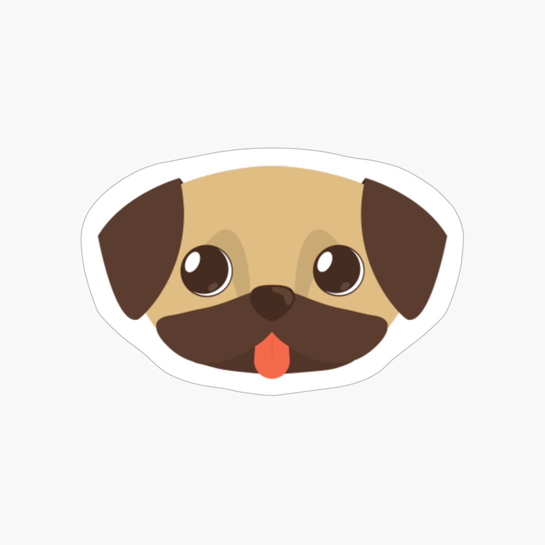 Pug Head - Mask Yellow