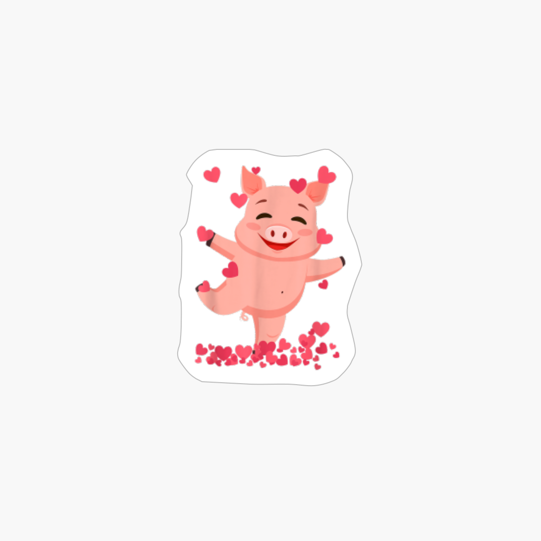Pig Love Animal Romantic Valentines Day