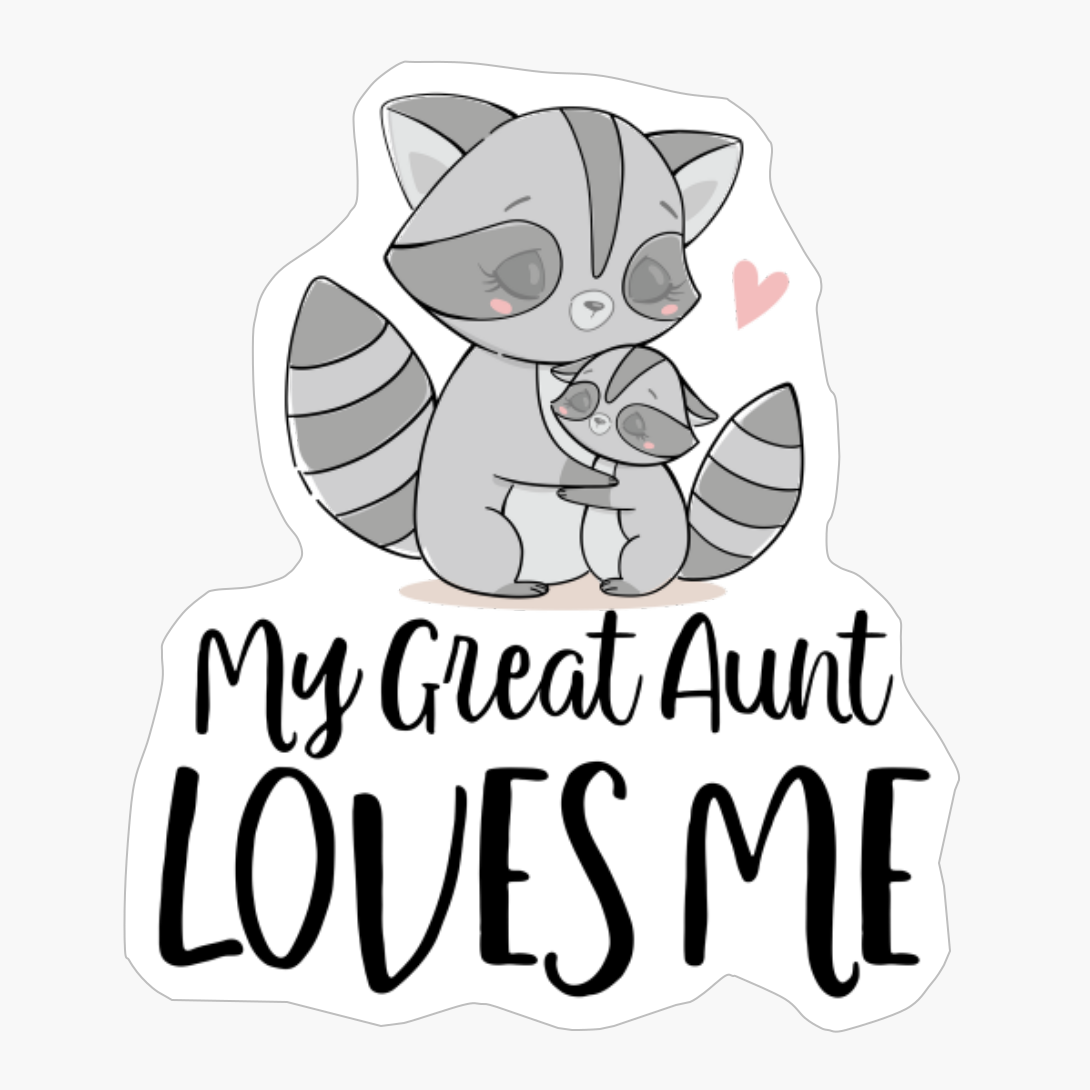 My Great Aunt Loves Me With Cute Racoons