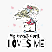 Cute Girl On Skateboard My Great Aunt Loves Me